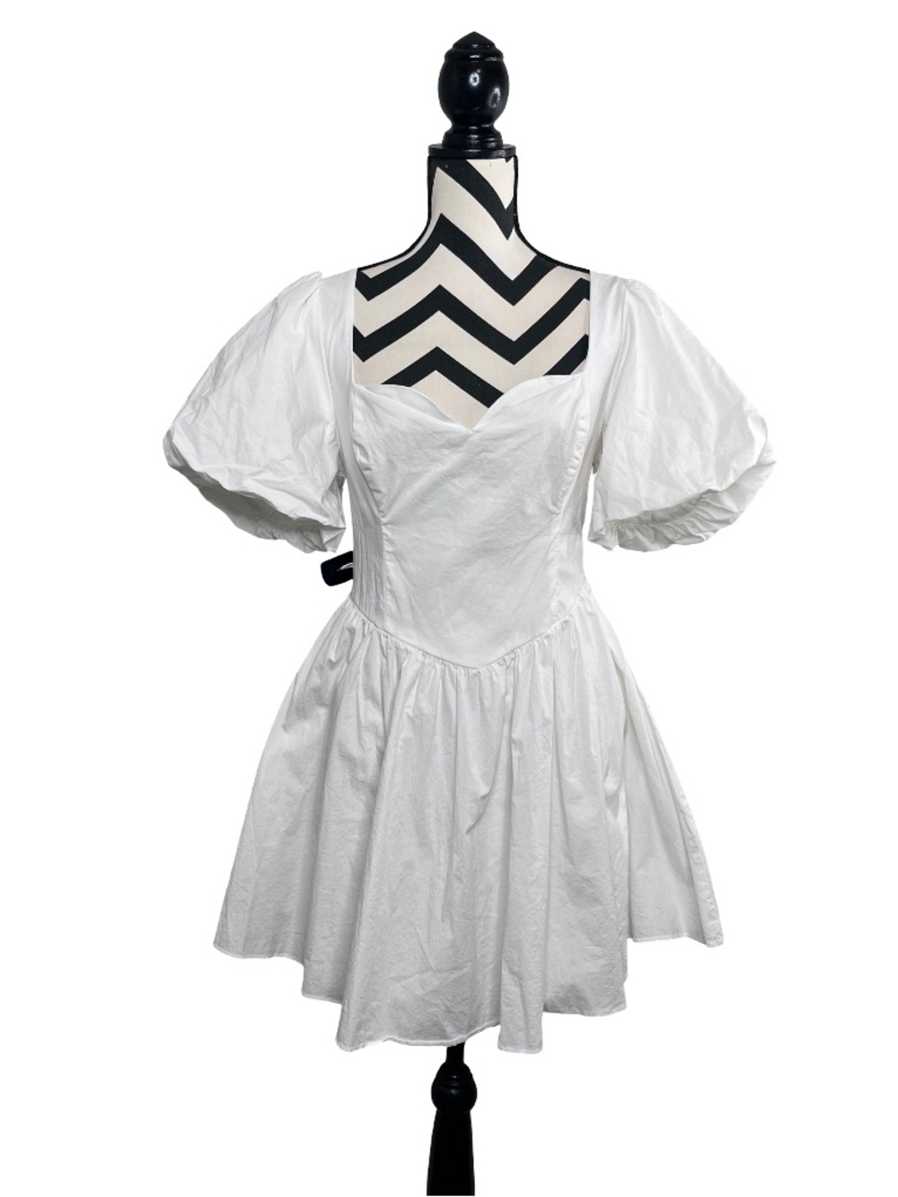 Cottagecore Coquette Sz 18 Puff Sleeve Tie Back Mini Milkmaid Dress